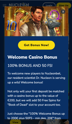 Claim de Nucleonbet bonus bij je eerste storting